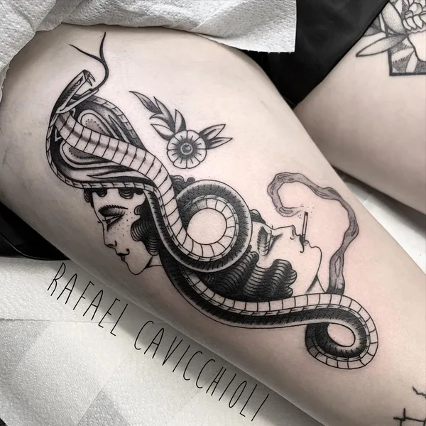 Traditional tattoo by Rafael Cavicchioli in Cardiff