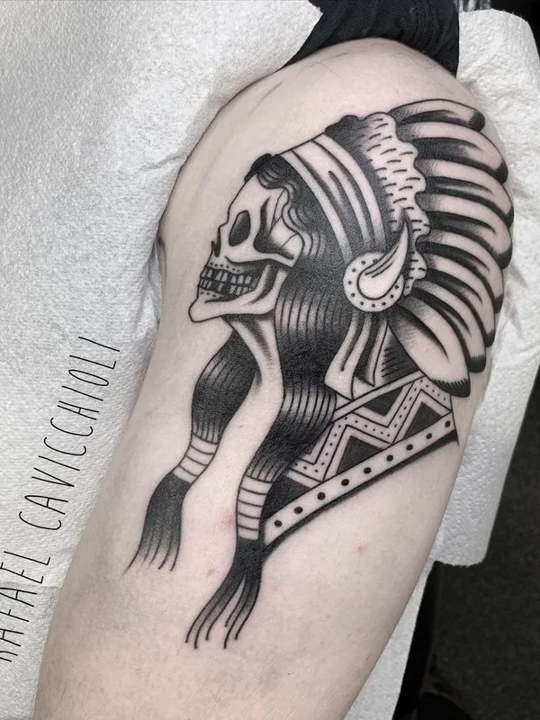 black blackwork 타투 부위 upper arm #43922 | 타투이스트 Rafael Cavicchioli
