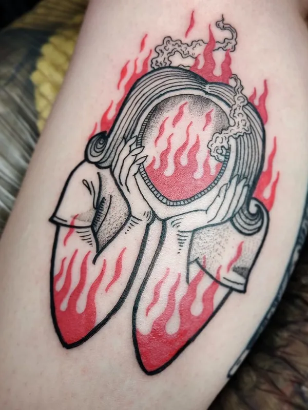color illustrative tatuaje en calf #43945 | Tatuador Polly Heggenes