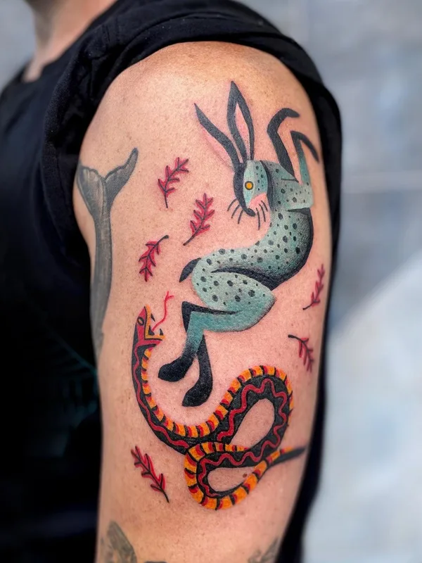 color neo traditional татуировка на upper arm #43976 | Тату мастер Bård Tjelta