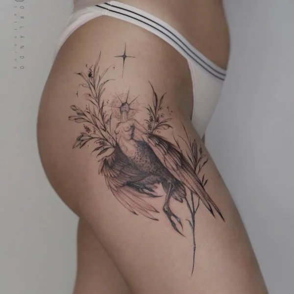 Graphic tattoo by Полина Тарасенко in Сургут