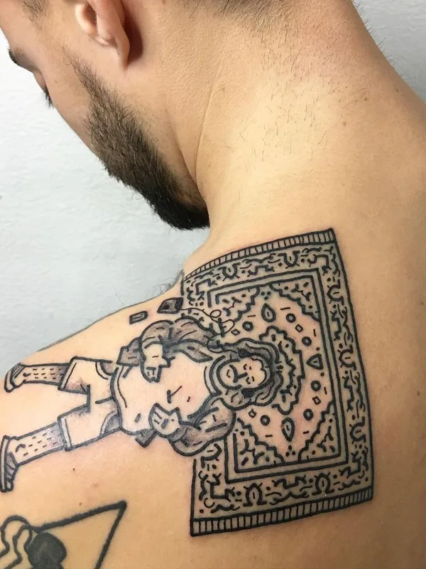 black and grey blackwork татуировка на shoulder #44075 | Тату мастер Антон Сакво
