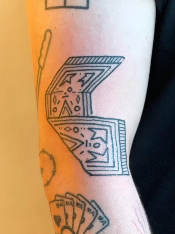 black linework татуировка на forearm #44076 | Тату мастер Антон Сакво