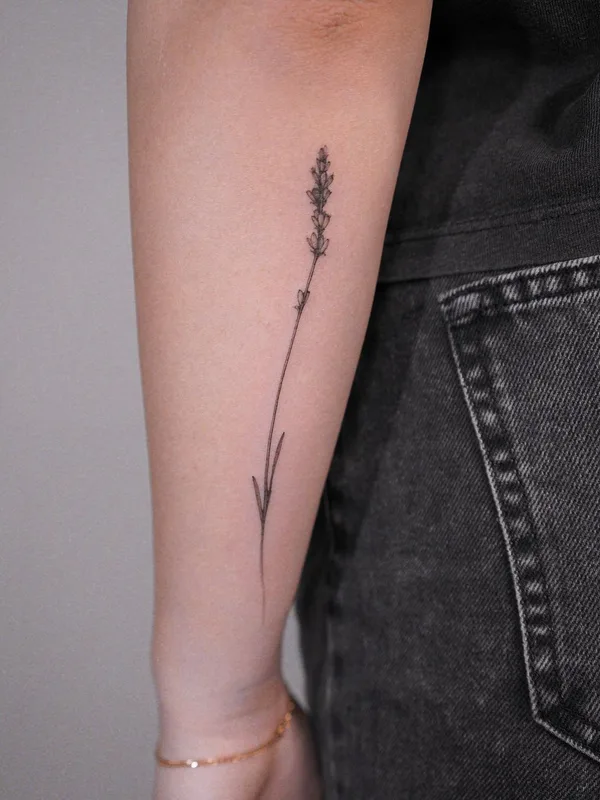 black fineline tattoo on forearm #44090 | Tattoo Artist Полина Матвеева