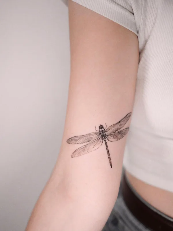 female black and grey fineline tattoo on forearm #44097 | Tattoo Artist Полина Матвеева