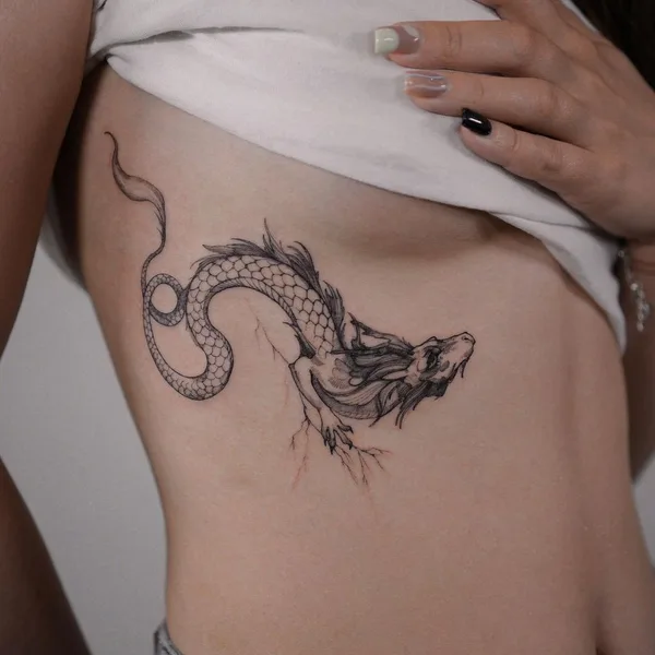 Graphic tattoo by Полина Матвеева in Saint Petersburg