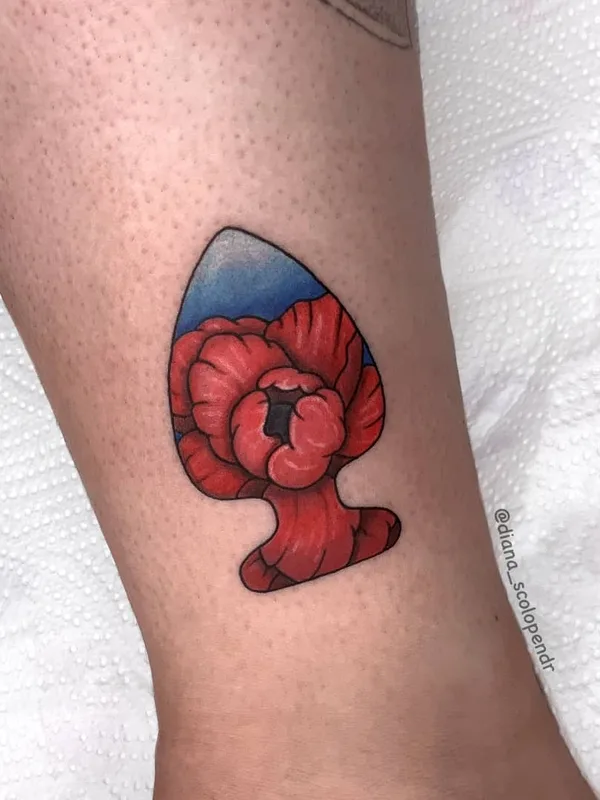 color illustrative tattoo on calf #44137 | Tattoo Artist Диана Геворкян