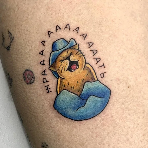 New School tattoo by Диана Геворкян in Saint Petersburg