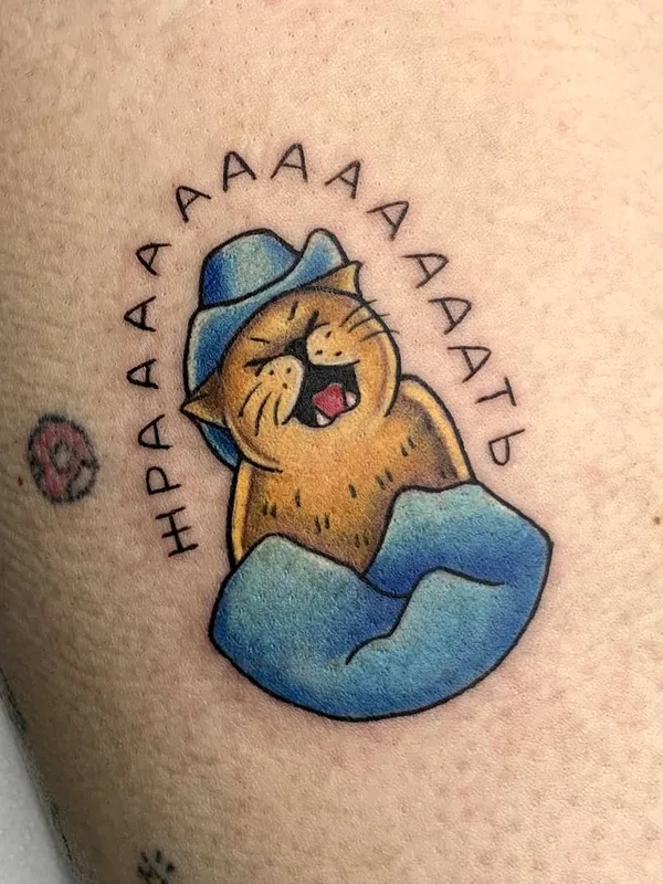 color cartoon tattoo on forearm #44128 | Tattoo Artist Диана Геворкян