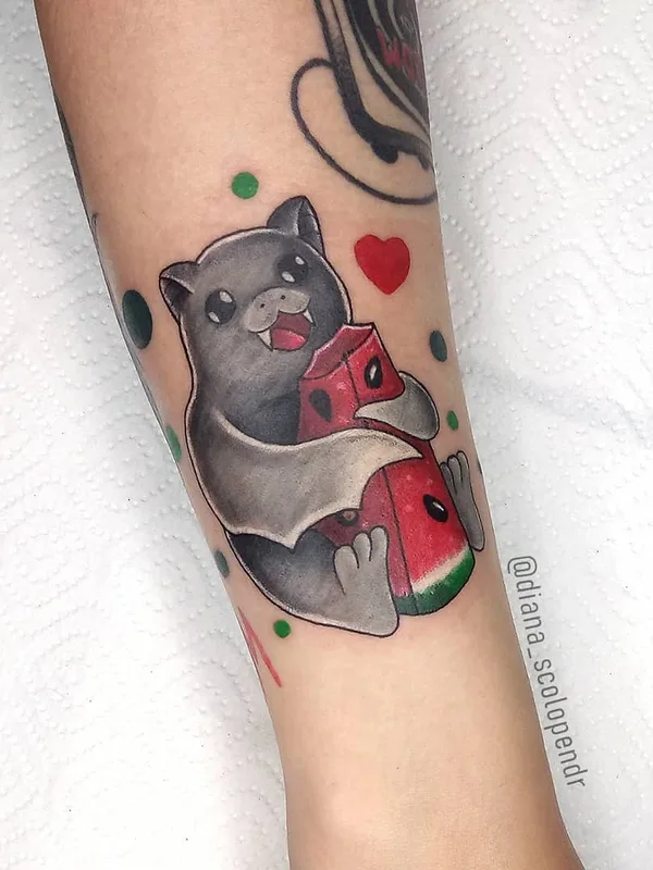 color cartoon tattoo on forearm #44126 | Tattoo Artist Диана Геворкян