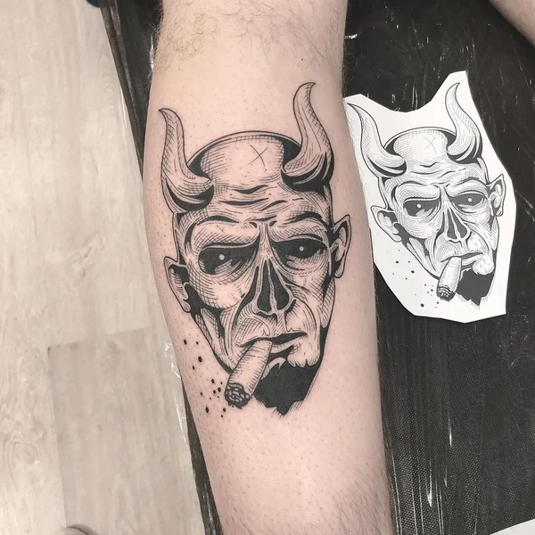 Graphic tattoo by Филипп Болвинов in Moscow