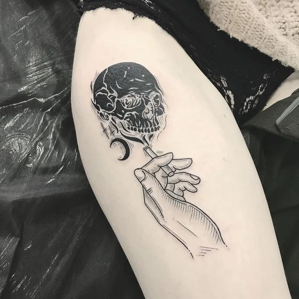 Graphic tattoo by Филипп Болвинов in Moscow