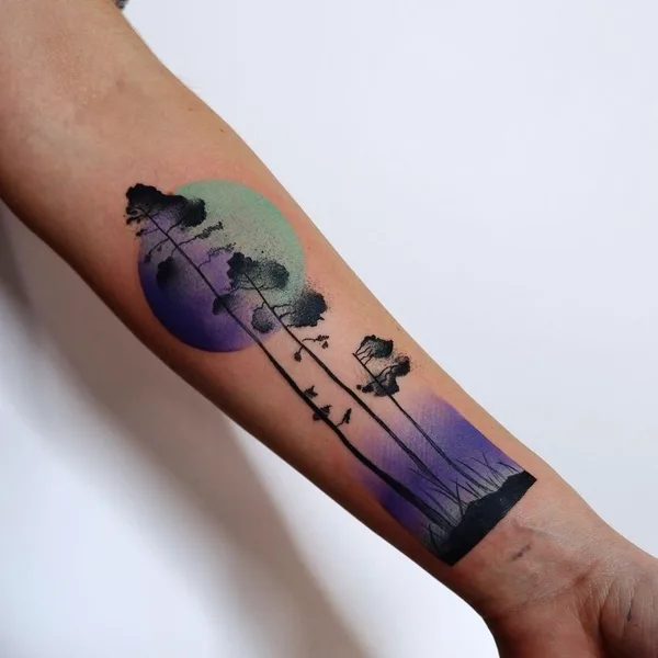 Abstract tattoo by Ann Lilya in Minsk