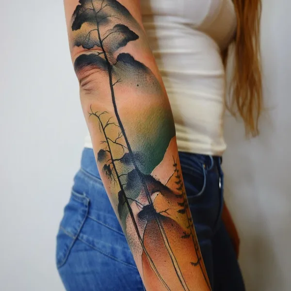 Abstract tattoo by Ann Lilya in Minsk