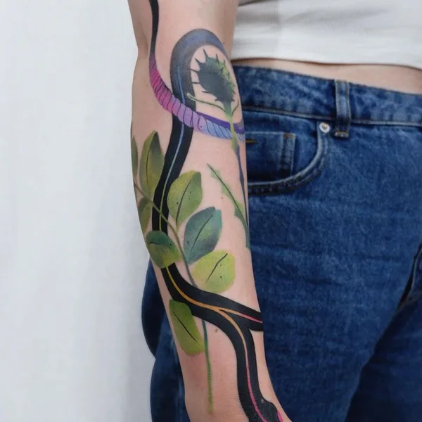 Abstract tattoo by Ann Lilya in Minsk