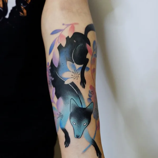 Abstract tattoo by Ann Lilya in Minsk