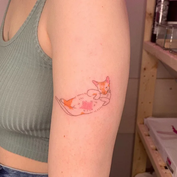 Minimalism tattoo by Лина in Новосибирск