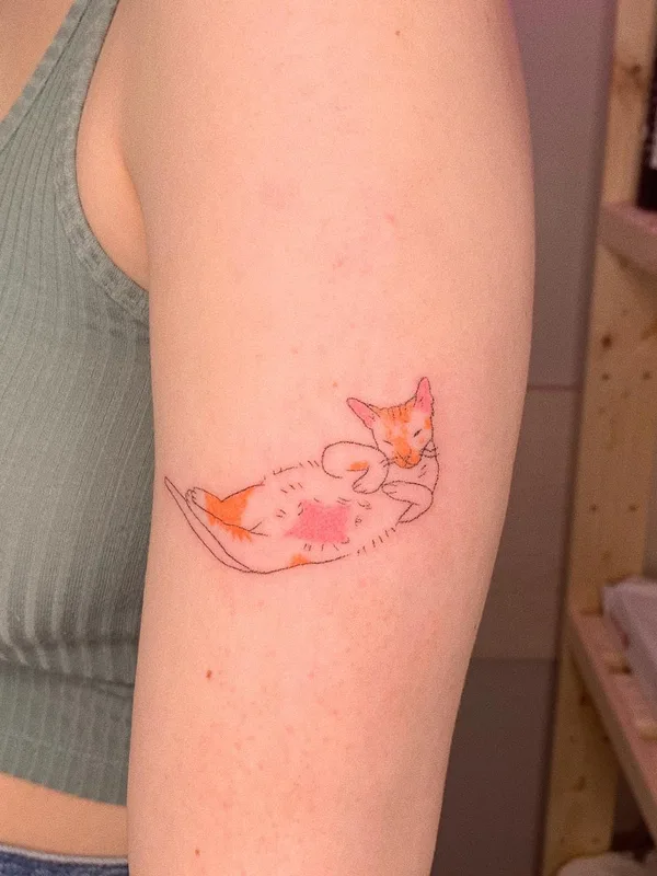 female color sketch татуировка на upper arm #50040 | Тату мастер Лина