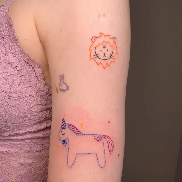 Minimalism tattoo by Лина in Новосибирск