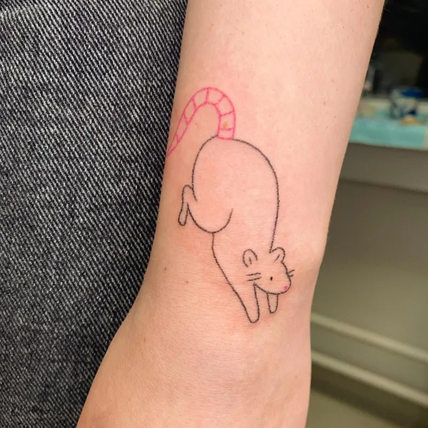 Minimalism tattoo by Лина in Новосибирск
