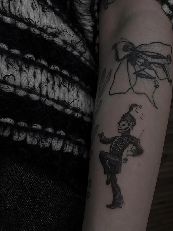 black sketch татуировка на forearm #50073 | Тату мастер Лиза Третинская