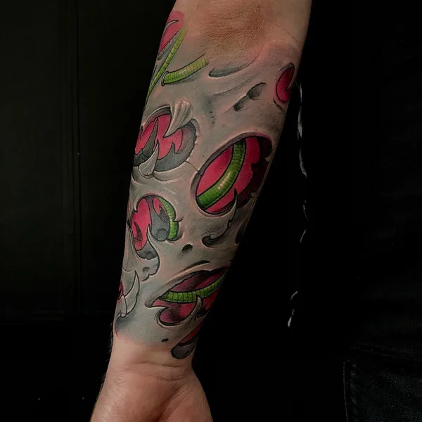 Graphic tattoo by Павел Гончаренко in Новосибирск
