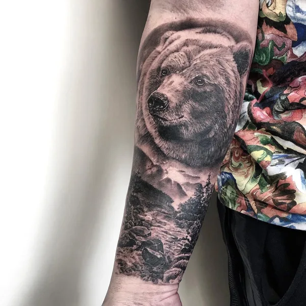 Graphic tattoo by Павел Гончаренко in Новосибирск