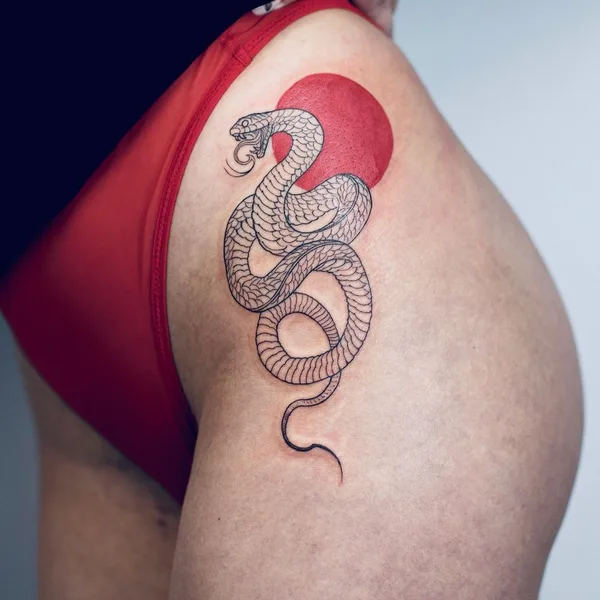 Graphic tattoo by Павел Гончаренко in Новосибирск
