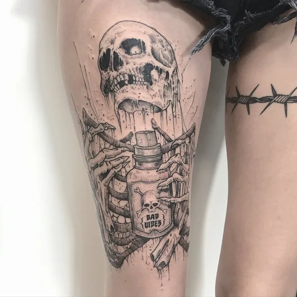 Graphic tattoo by Павел Гончаренко in Новосибирск
