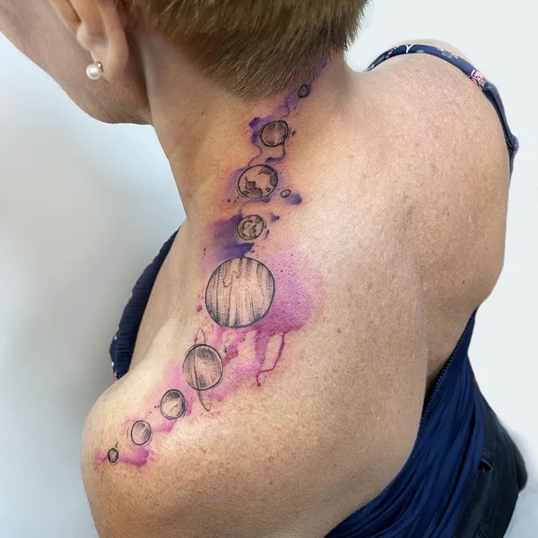 Watercolor tattoo by Анна Иванова in Новосибирск