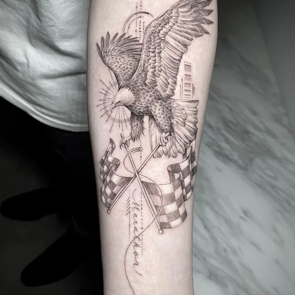 Dotwork tattoo by MR.K / Sanghyuk Ko in New York City