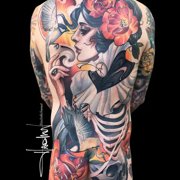 Neo Traditional tattoo by Justin Hartman in Mesa