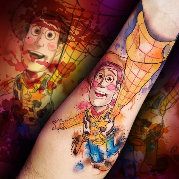 Watercolor tattoo by Baltazar Paprocki in São Paulo