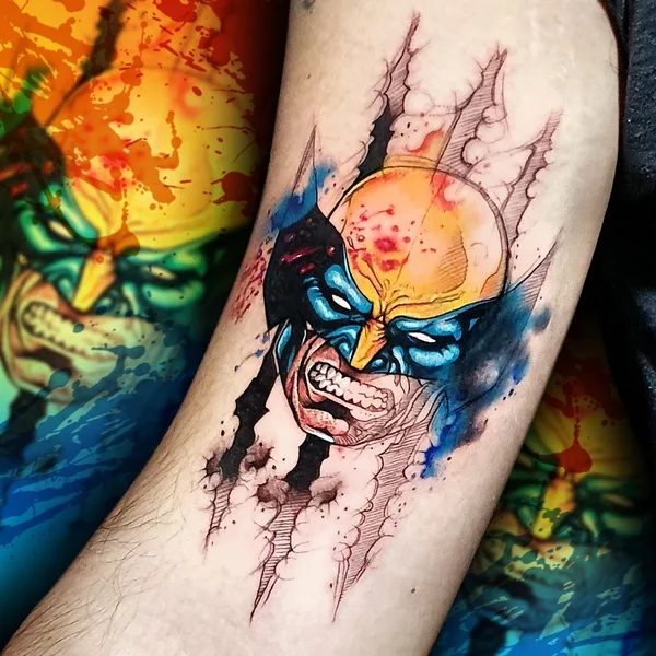 Watercolor tattoo by Baltazar Paprocki in São Paulo