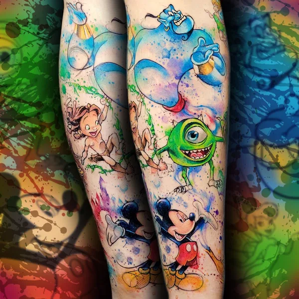 Watercolor tattoo by Baltazar Paprocki in São Paulo