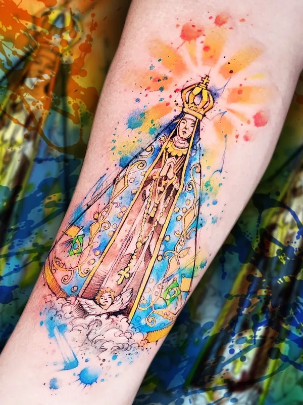 color watercolor 纹身 在 forearm #64932 | 纹身师 Baltazar Paprocki