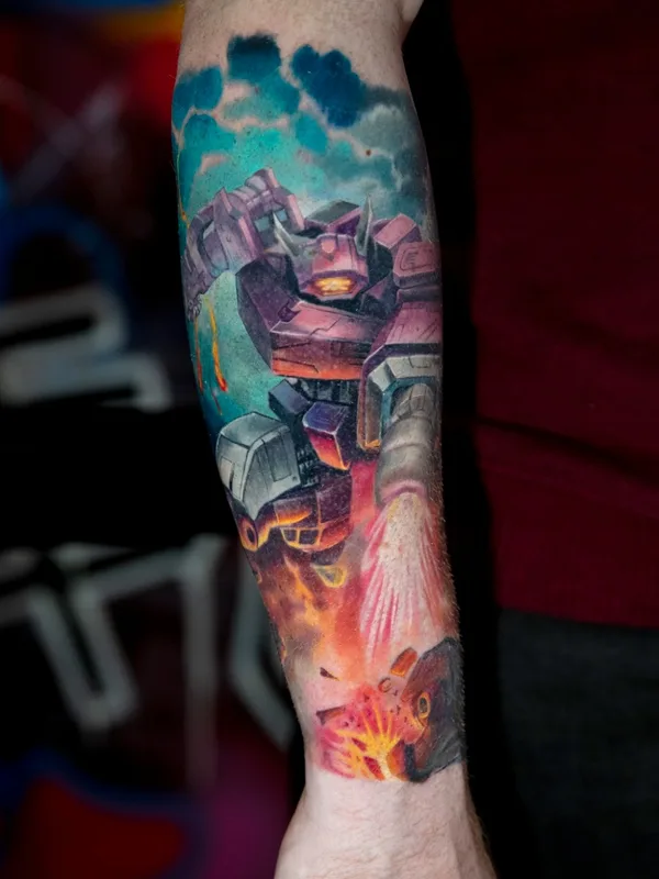 male color realism tattoo on forearm #65879 | Tattoo Artist Nik Lucas
