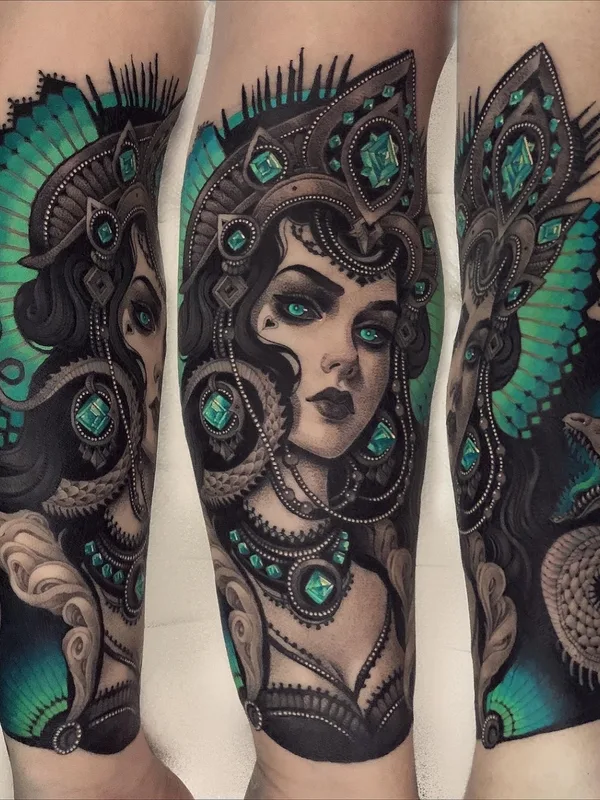 female color realism татуировка на full sleeve #54759 | Тату мастер Виталий Морозов