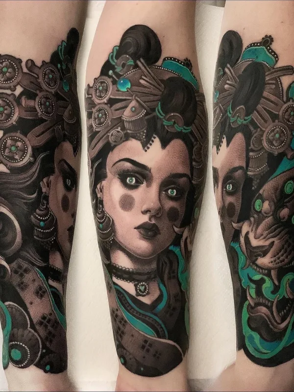 female color realism татуировка на forearm #54766 | Тату мастер Виталий Морозов