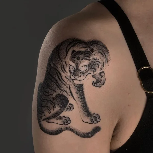 engraving tattoo by Михаил Козлов in Los Angeles