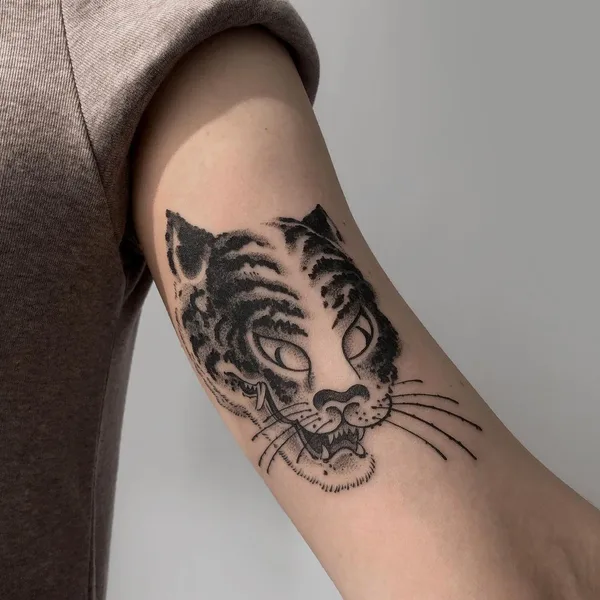 engraving tattoo by Михаил Козлов in Los Angeles