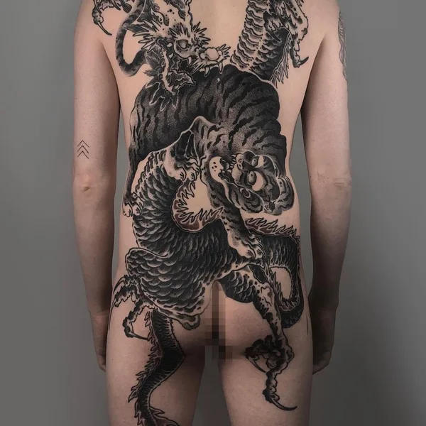 engraving tattoo by Михаил Козлов in Los Angeles