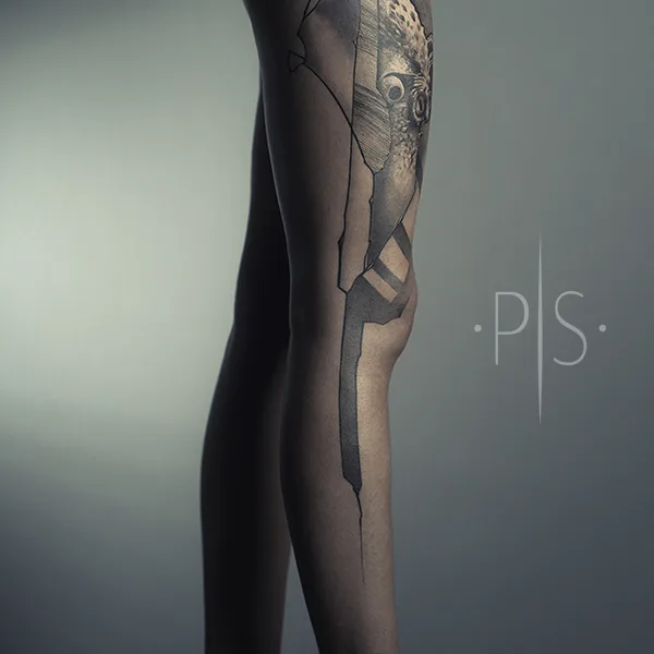 Author's Style tattoo by Platon Sosnitsky in Haifa