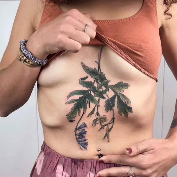 Feminine tattoo by Ольга Некрасова in New York City
