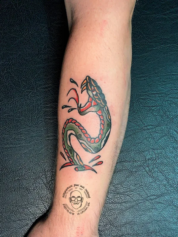 color traditional tatouage sur forearm #55303 | Artiste tatoueur Денис Игла-Стоянков