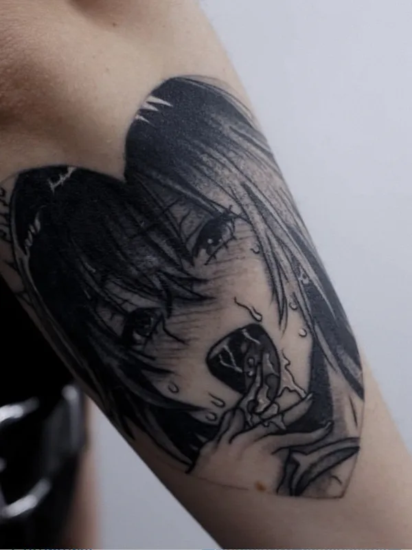 black anime 타투 부위 forearm #70023 | 타투이스트 Армен / on.my.acc