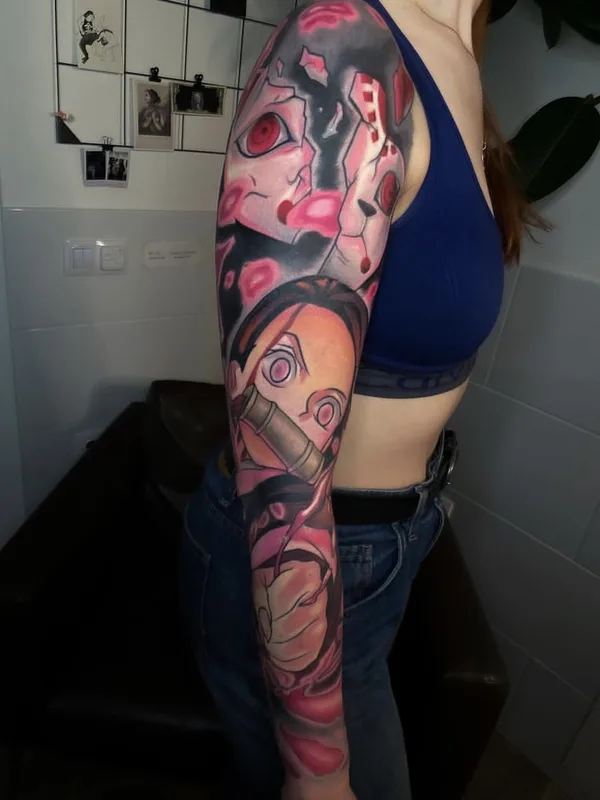female color anime 타투 부위 full sleeve #70027 | 타투이스트 Армен / on.my.acc