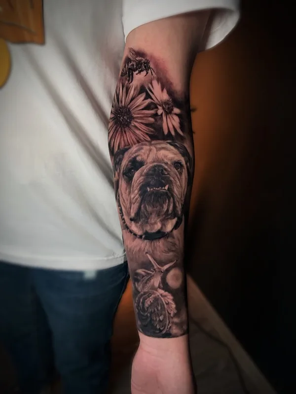 black and grey realism татуировка на forearm #70032 | Тату мастер Виктория Зиман