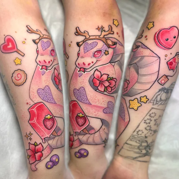 Illustrative tattoo by Стася MINTFOX in Minsk