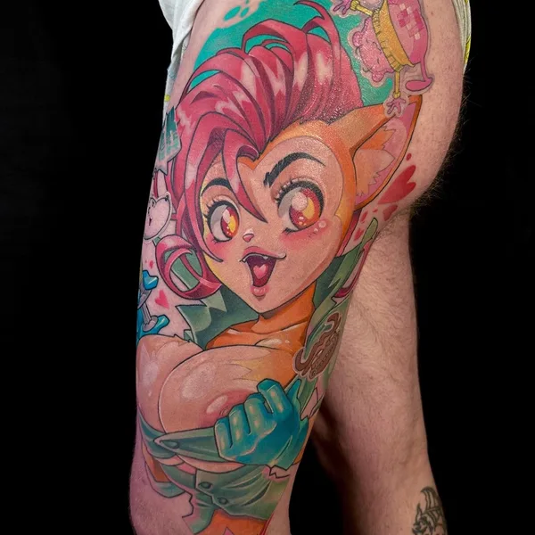 Illustrative tattoo by Стася MINTFOX in Minsk
